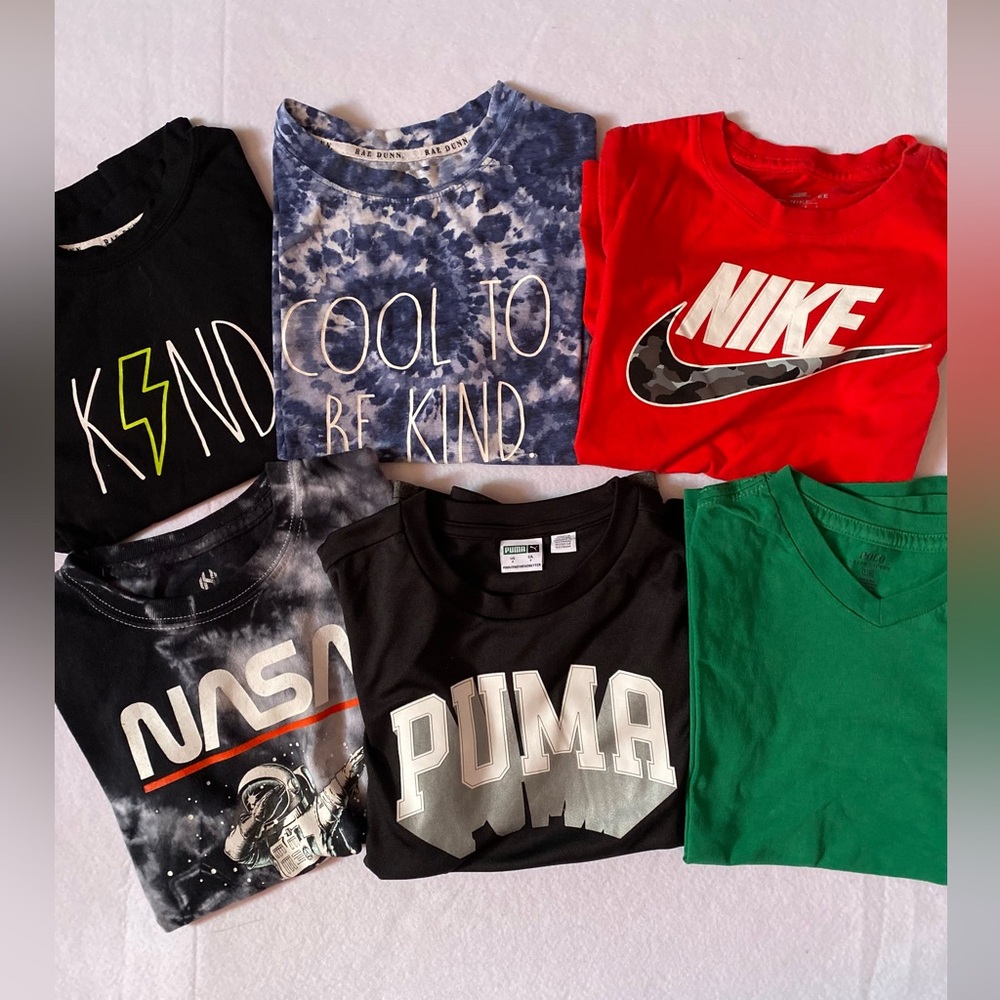 Ralph Lauren Nike NASA Puma Short Sleeve Tees (Bundle of 6) Size 7